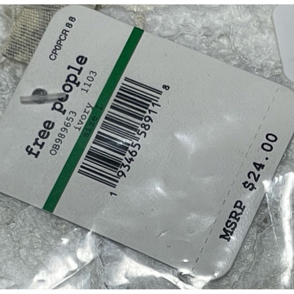 Free People Reese High Waisted Tanga Panty in Ivory NWT Sz L - Picture 10 of 10